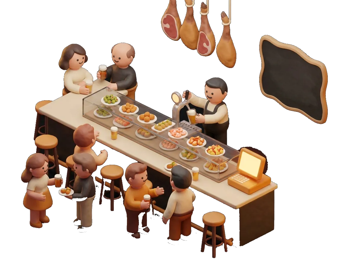 Ilustración: Bares y tapas