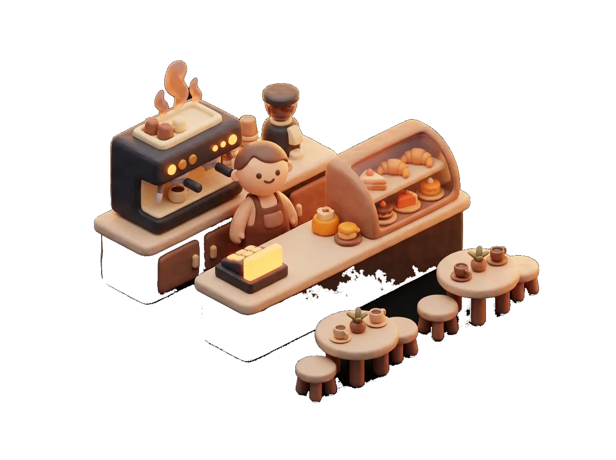 Ilustración: Cafeterías