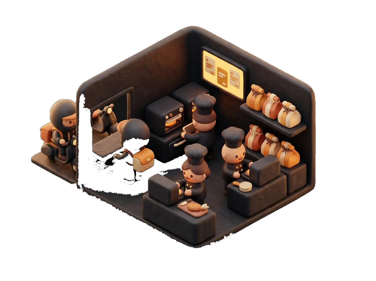 Ilustración: Dark kitchens